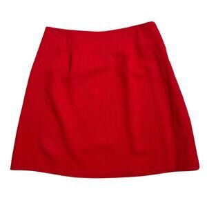 Vintage Finity Red 100% Wool Skirt Size 8